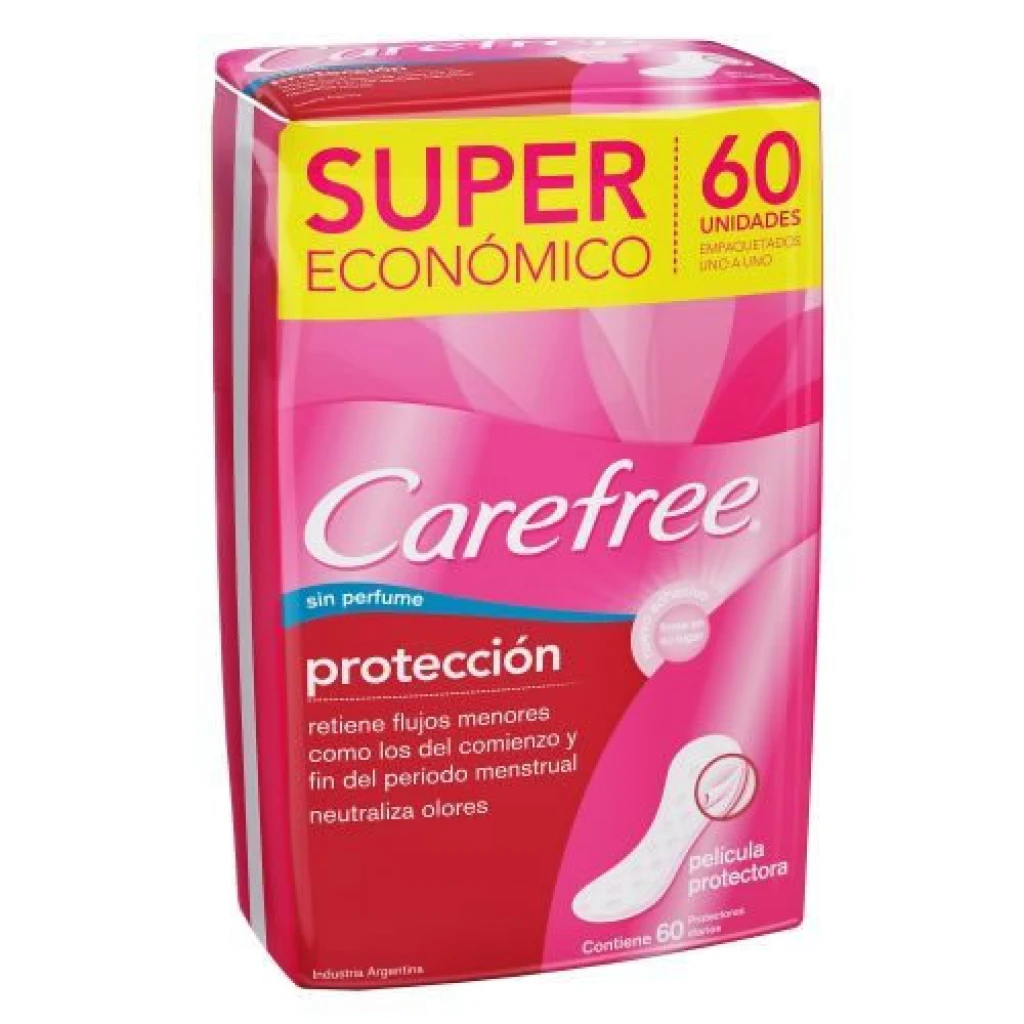 PROTECTORES DIARIOS CAREFREE PROTECCION S/PERFUME X60