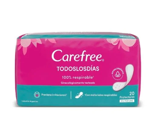 Protectores Diarios Carefree Todos Los Días 20 Unidades