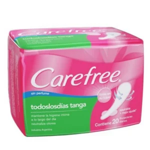 PROTECTORES DIARIOS CAREFREE TODOS LOS DIAS TANGA S/PERFUME X20