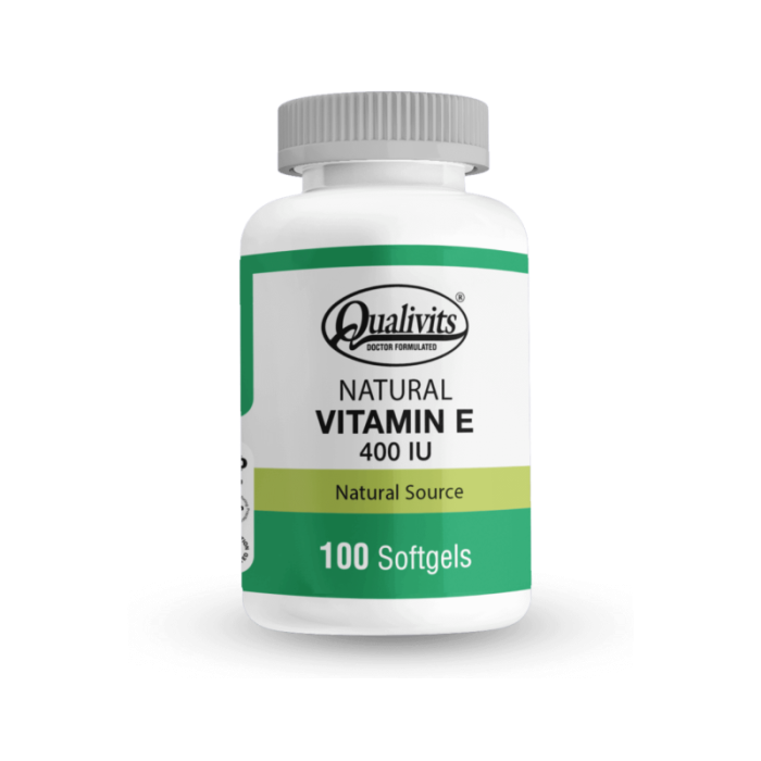 Qualivits Vitamina E 400IU 100 Capsulas