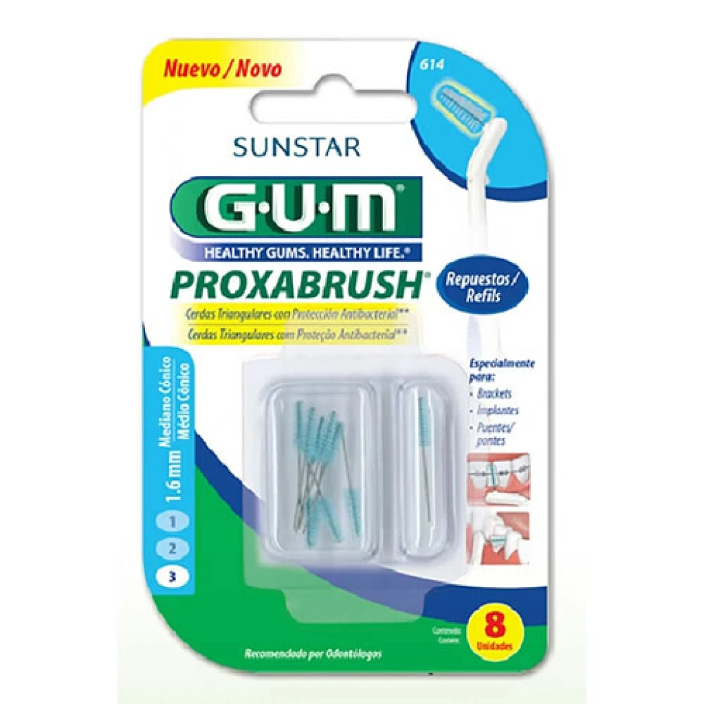 REPUESTO CEPILLO INTERDENTAL BUTLER GUM CONICO X8 Nº614