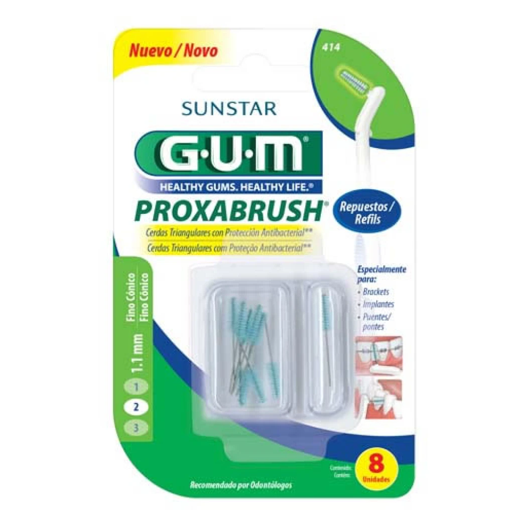 REPUESTO CEPILLO INTERDENTAL GUM BUTLER FINO CONICO X8 N°414