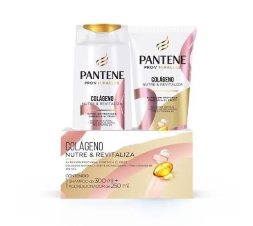 Shampoo Pantene Colágeno 300 Ml + Acondicionador 300 Ml