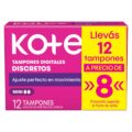 Tampones Kotex Mini - 12 Unidades
