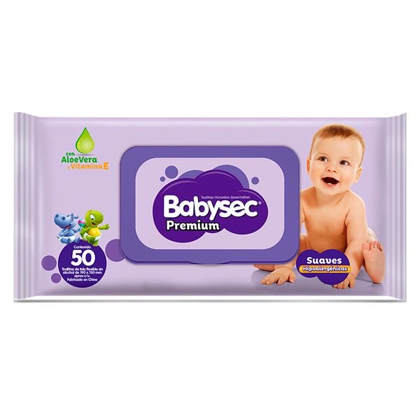 Toallitas Húmedas Babysec Premium 50 Unidades