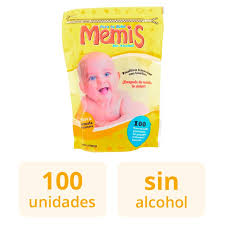 Toallitas Humedas MEMIS 100 Unidades