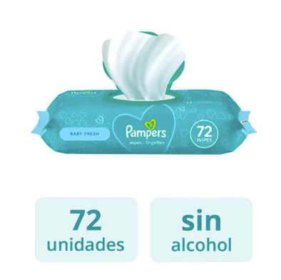 Toallitas Húmedas Pampers Confort Clean Con Perfume 72 Unidades