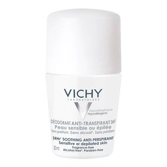 Vichy Desodorante Roll-On Piel Sensible S/Alcohol y S/Perfume
