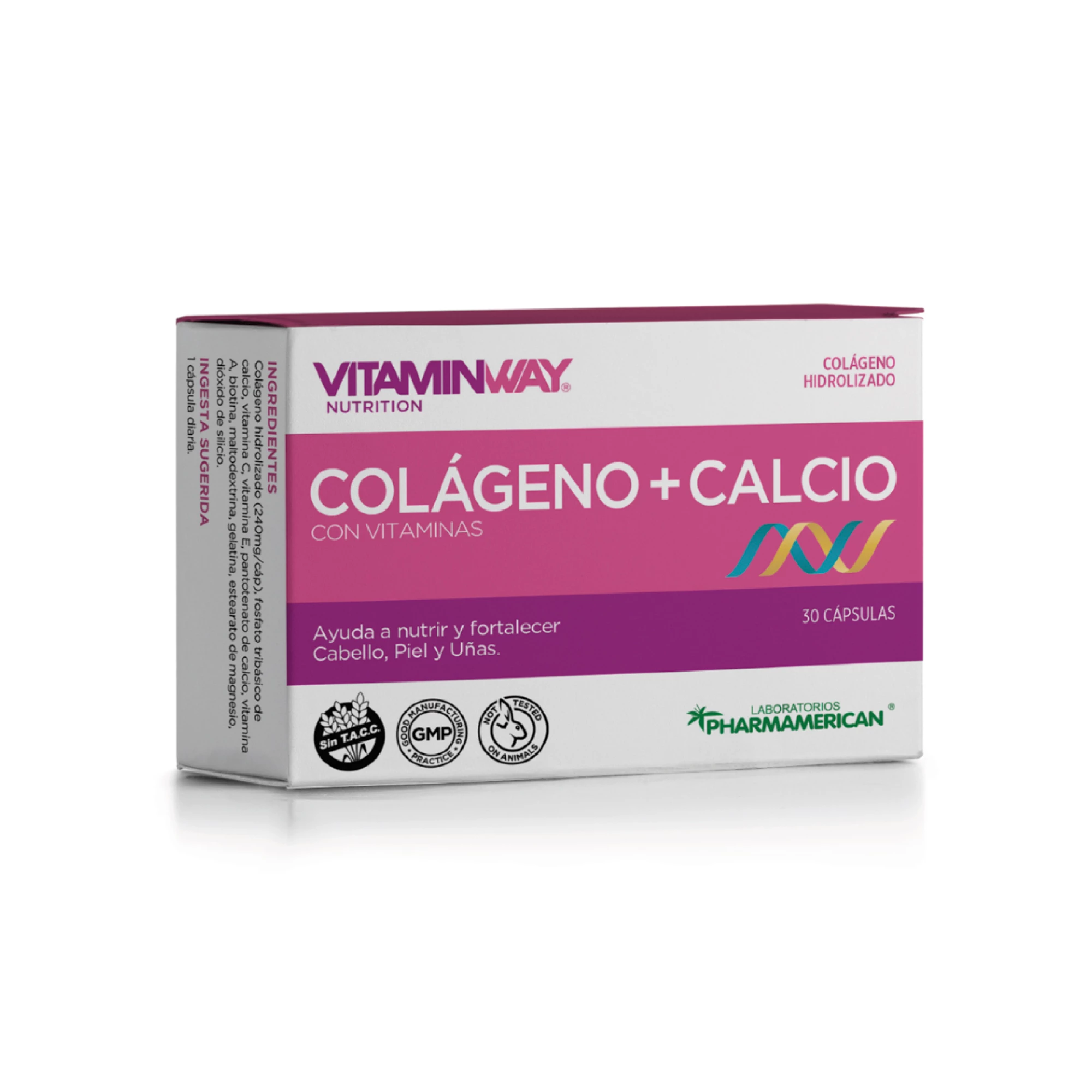 Vitaminway Colágeno + Calcio 30 Comprimidos