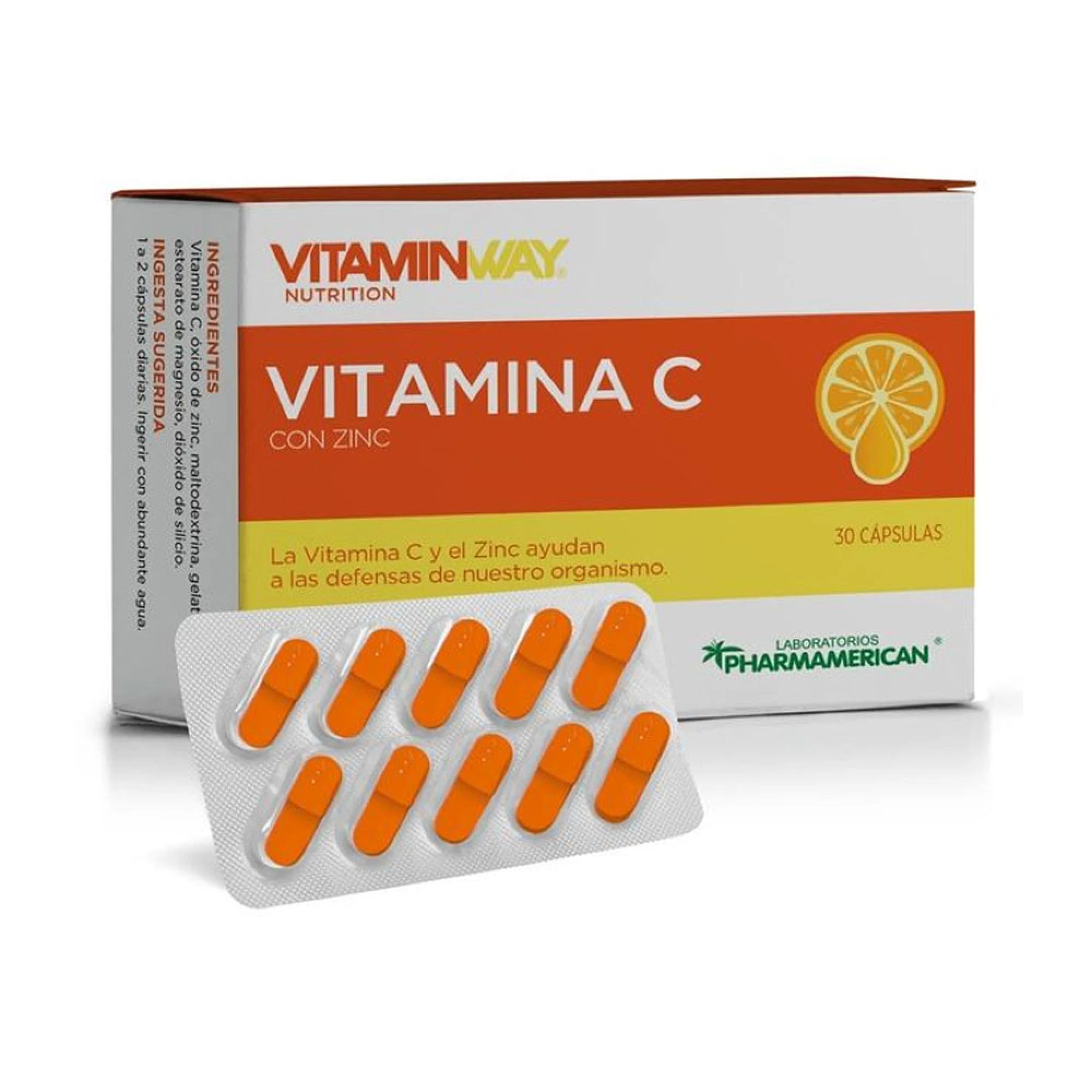 Vitaminway Vitamina C + Zinc 30 Comprimidos