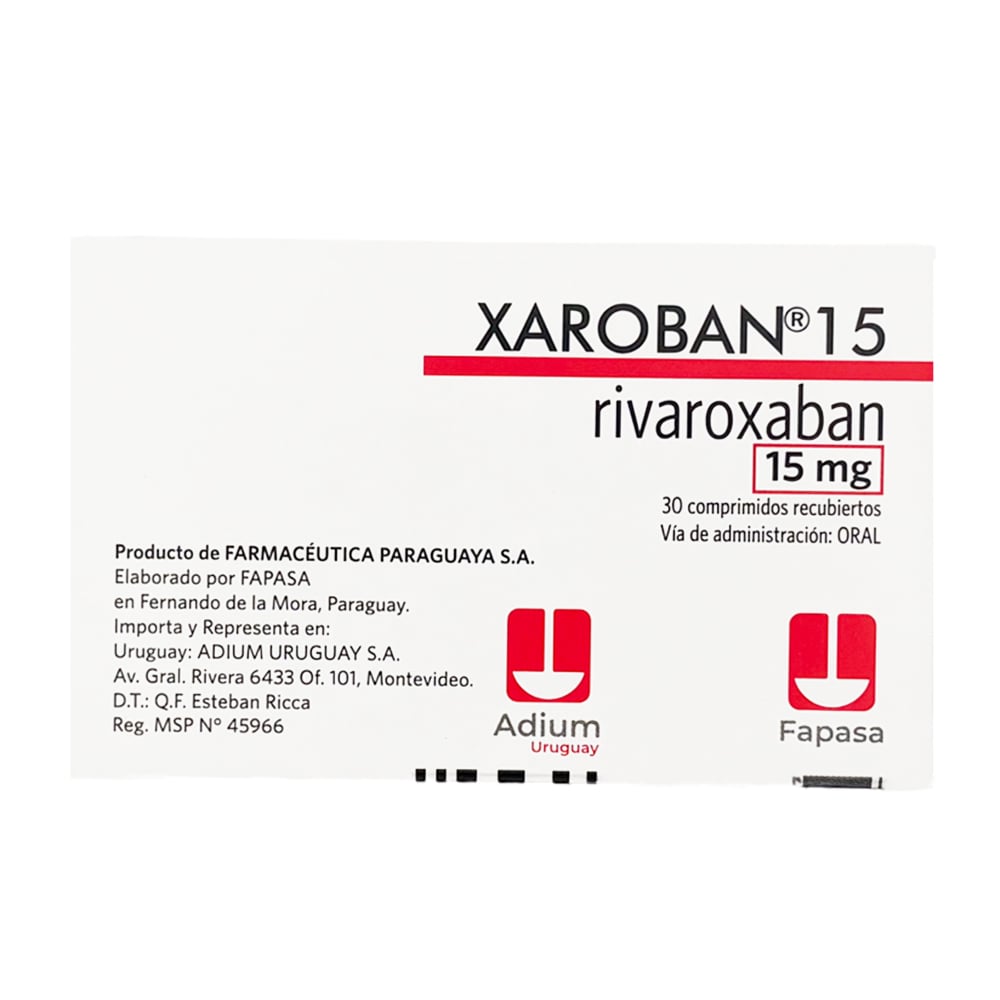 Xaroban 15 mg 30 Comprimidos
