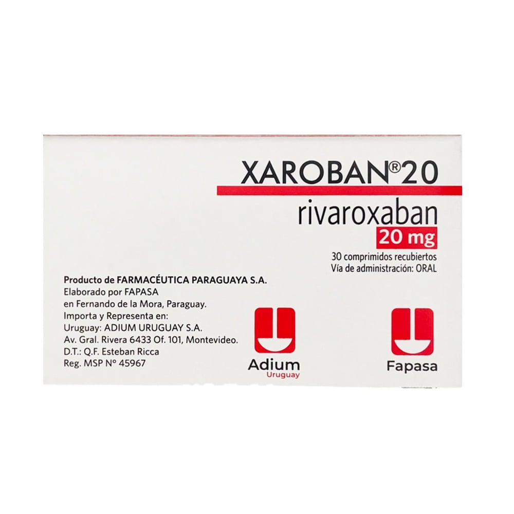 Xaroban 20 mg 30 Comprimidos